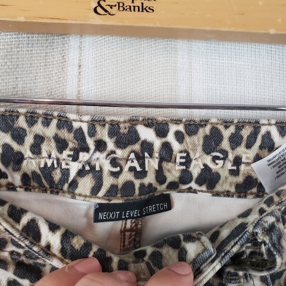 American Eagle Next Level Stretch Hi-rise Jeggings Leopard Print 6 X-Short - Picture 4 of 7